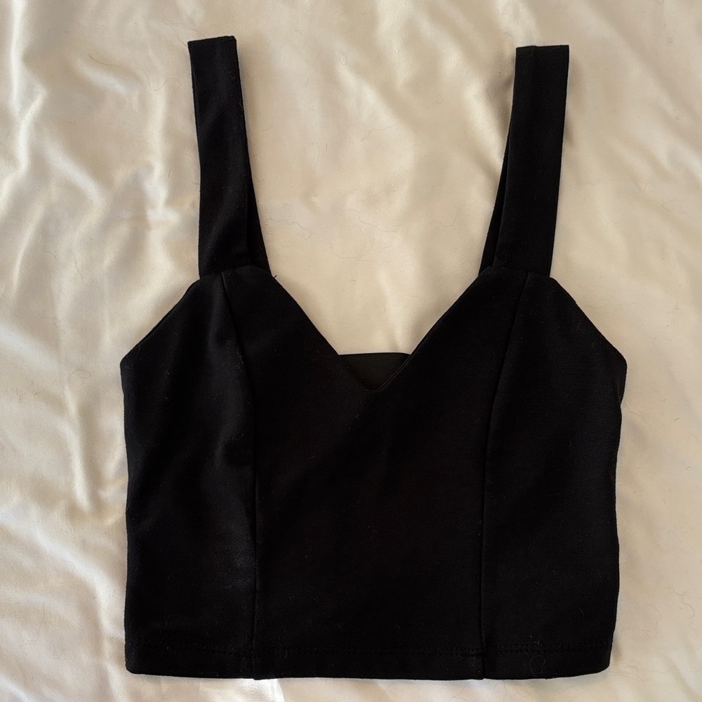 Windsor Black Crop Tank